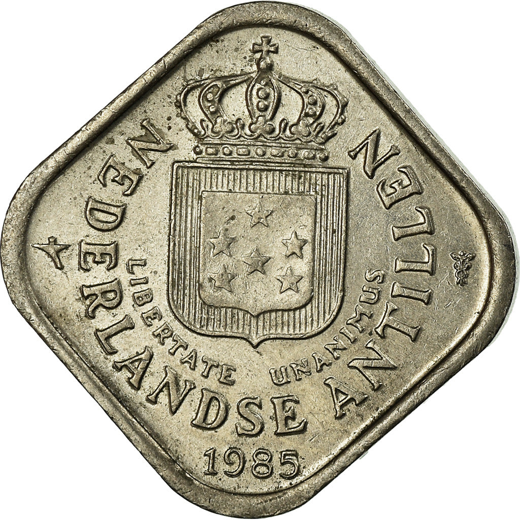 Moneda, Antillas holandesas, Juliana, 5 Cents, 1985, MBC, Cobre - níquel, KM:13