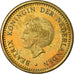 Coin, Netherlands Antilles, Beatrix, Gulden, 1990, VF(30-35), Aureate Steel