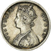Moneda, INDIA BRITÁNICA, Victoria, 1/2 Rupee, 1862, BC+, Plata, KM:472