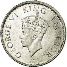 Munten, INDIA-BRITS, George VI, 1/4 Rupee, 1940, PR, Zilver, KM:544a