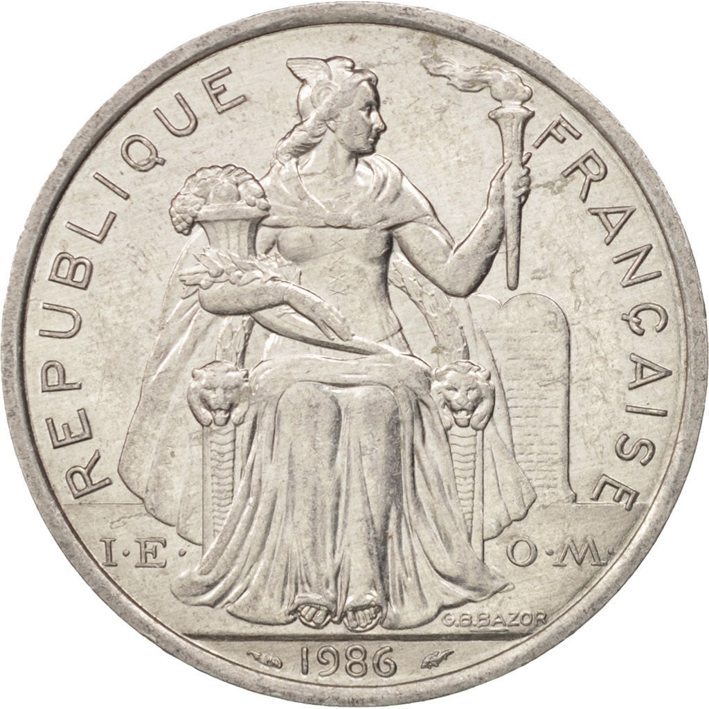 Nouvelle-Calédonie, 5 Francs, 1986, Paris, TTB+, Aluminum, KM:16