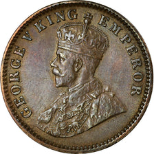Moeda, ÍNDIA - BRITÂNICA, George V, 1/4 Anna, 1913, EF(40-45), Bronze, KM:512