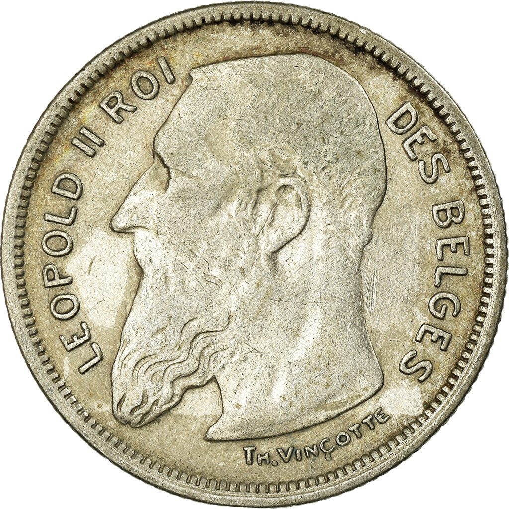 Coin, Belgium, 2 Francs, 2 Frank, 1909, VF(30-35), Silver, KM:58.1