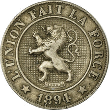 Moneta, Belgio, Leopold II, 10 Centimes, 1894, MB+, Rame-nichel, KM:42