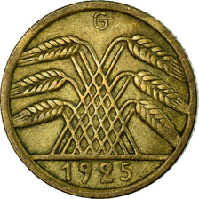 Coin, GERMANY, WEIMAR REPUBLIC, 5 Reichspfennig, 1925, Karlsruhe, VF(30-35)