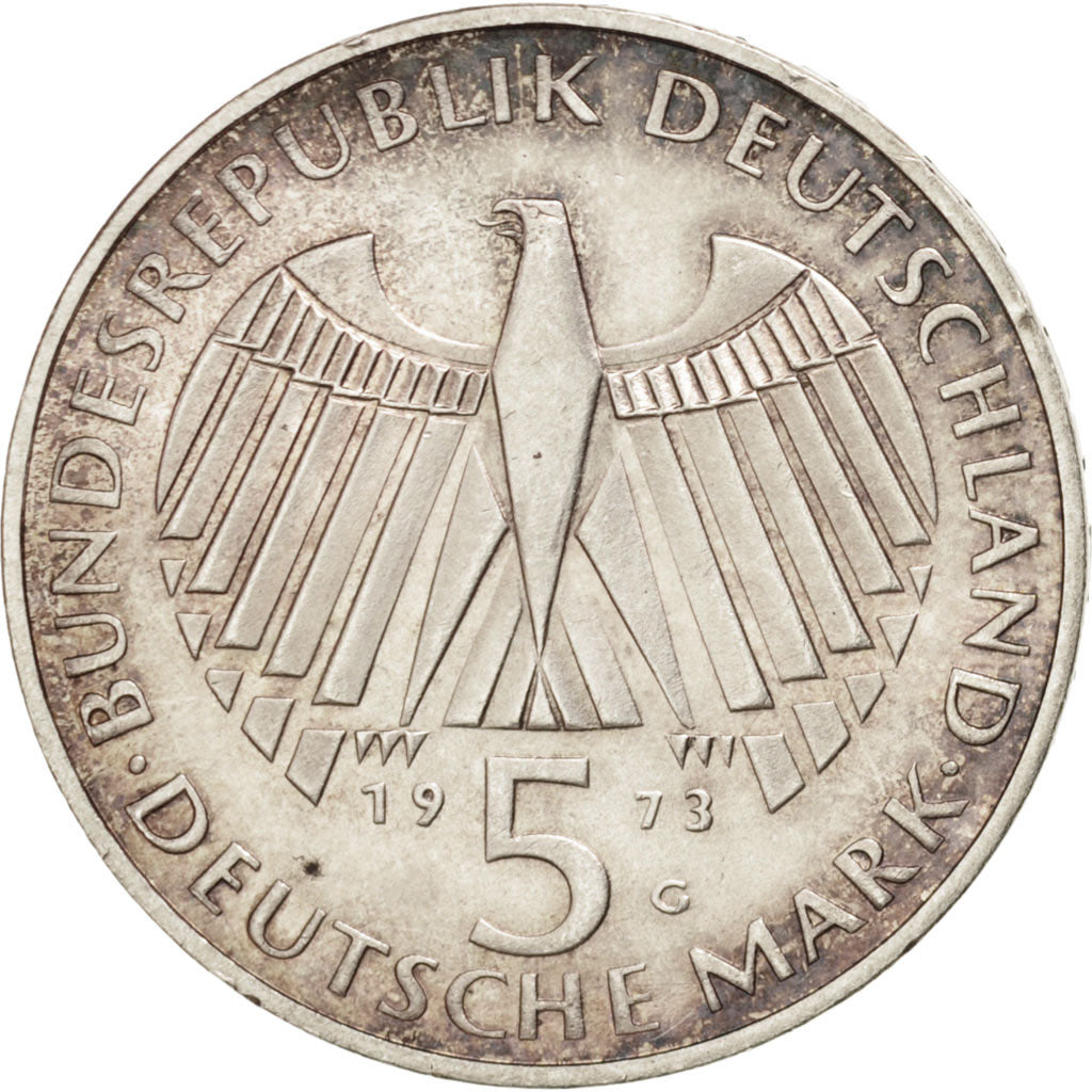 GERMANY - FEDERAL REPUBLIC, 5 Mark, 1973, Karlsruhe, Germany, AU(50-53), KM 137