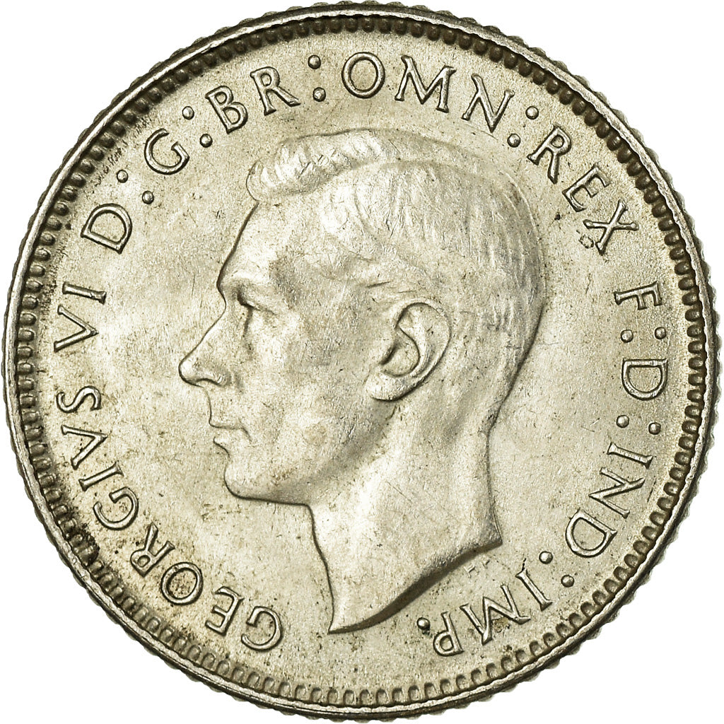 Coin, Australia, George VI, Sixpence, 1942, Melbourne, EF(40-45), Silver, KM:38