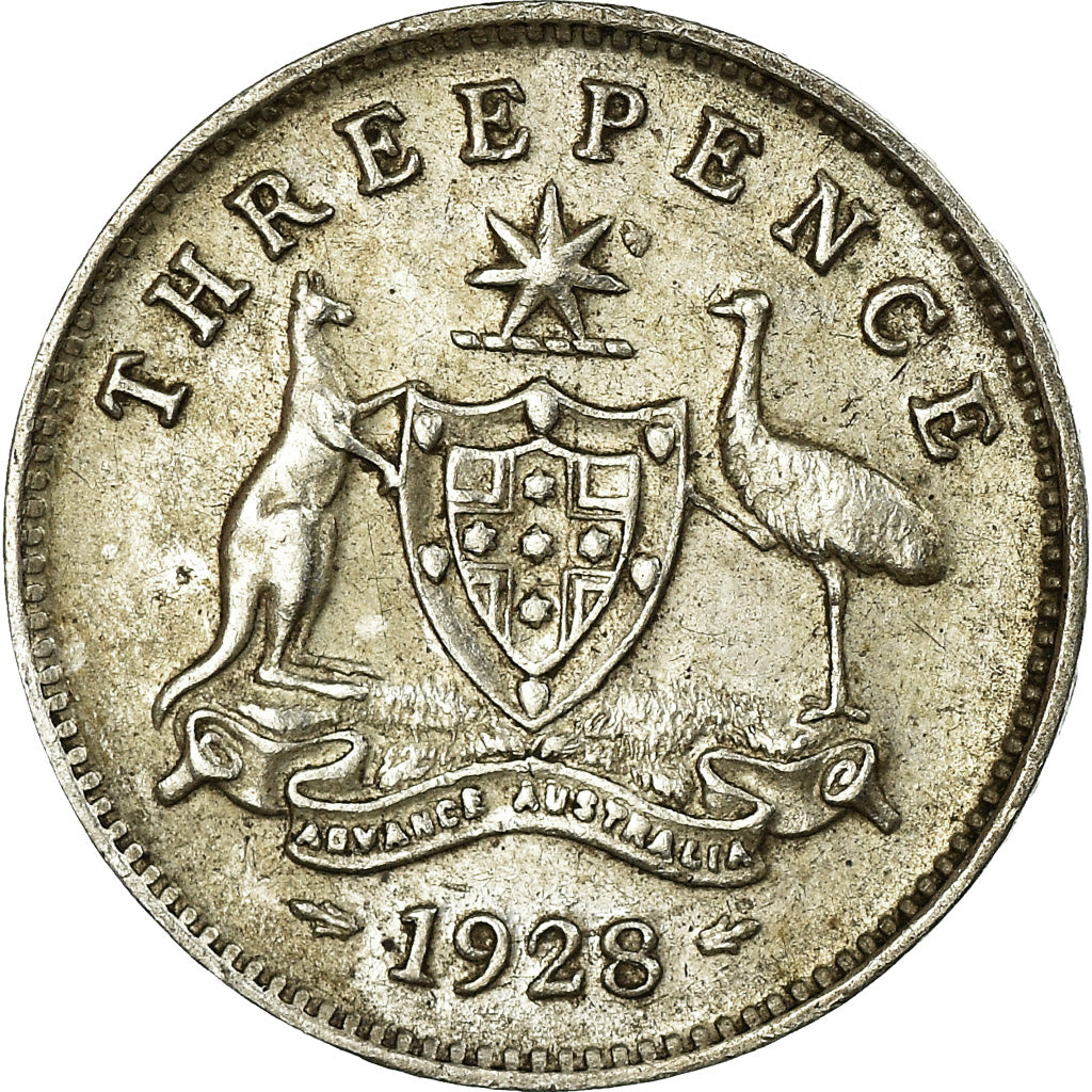 Coin, Australia, George V, Threepence, 1928, VF(30-35), Silver, KM:24