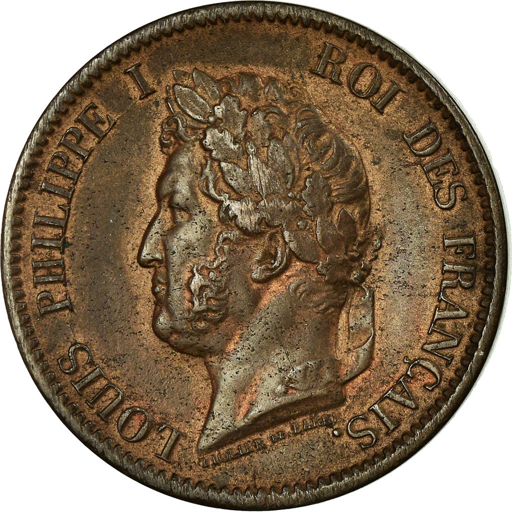 Moeda, COLÓNIAS FRANCESAS, Louis - Philippe, 5 Centimes, 1844, Paris