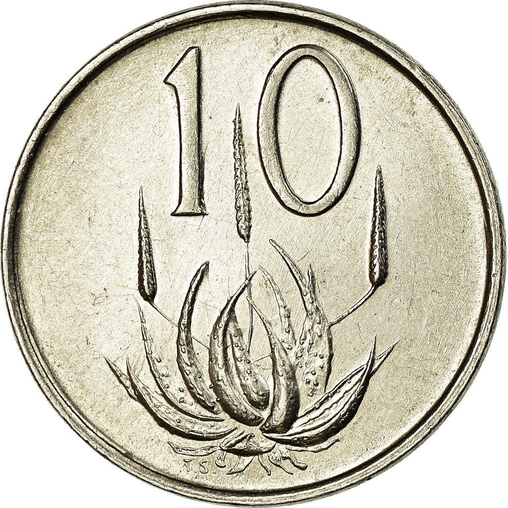 Coin, South Africa, 10 Cents, 1965, AU(55-58), Nickel, KM:68.2