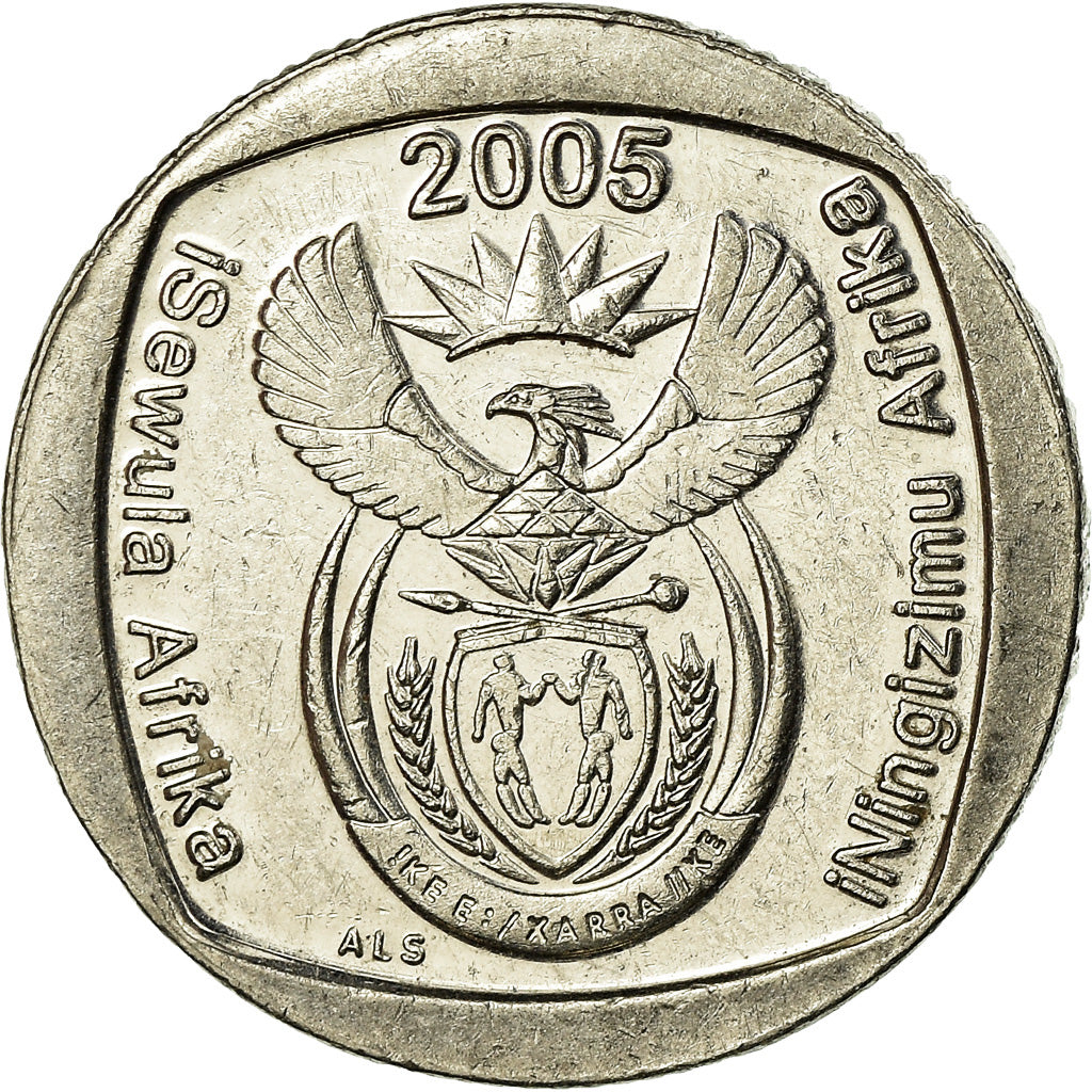 Coin, South Africa, Rand, 2005, Pretoria, EF(40-45), Nickel Plated Copper