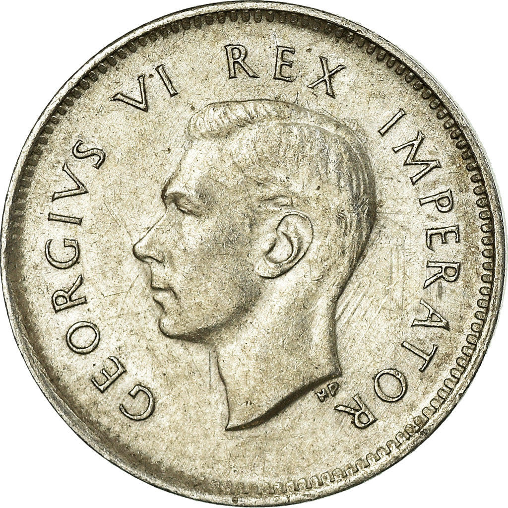 Coin, South Africa, George VI, 3 Pence, 1943, AU(55-58), Silver, KM:26