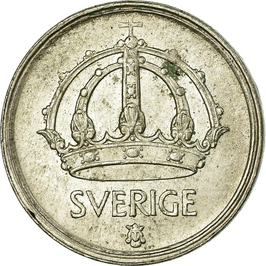 Coin, Sweden, Gustaf V, 10 Öre, 1948, VF(30-35), Silver, KM:813