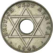 Moneda, ÁFRICA OCCIDENTAL BRITÁNICA, Edward VII, 1/2 Penny, 1949, MBC, Cobre -