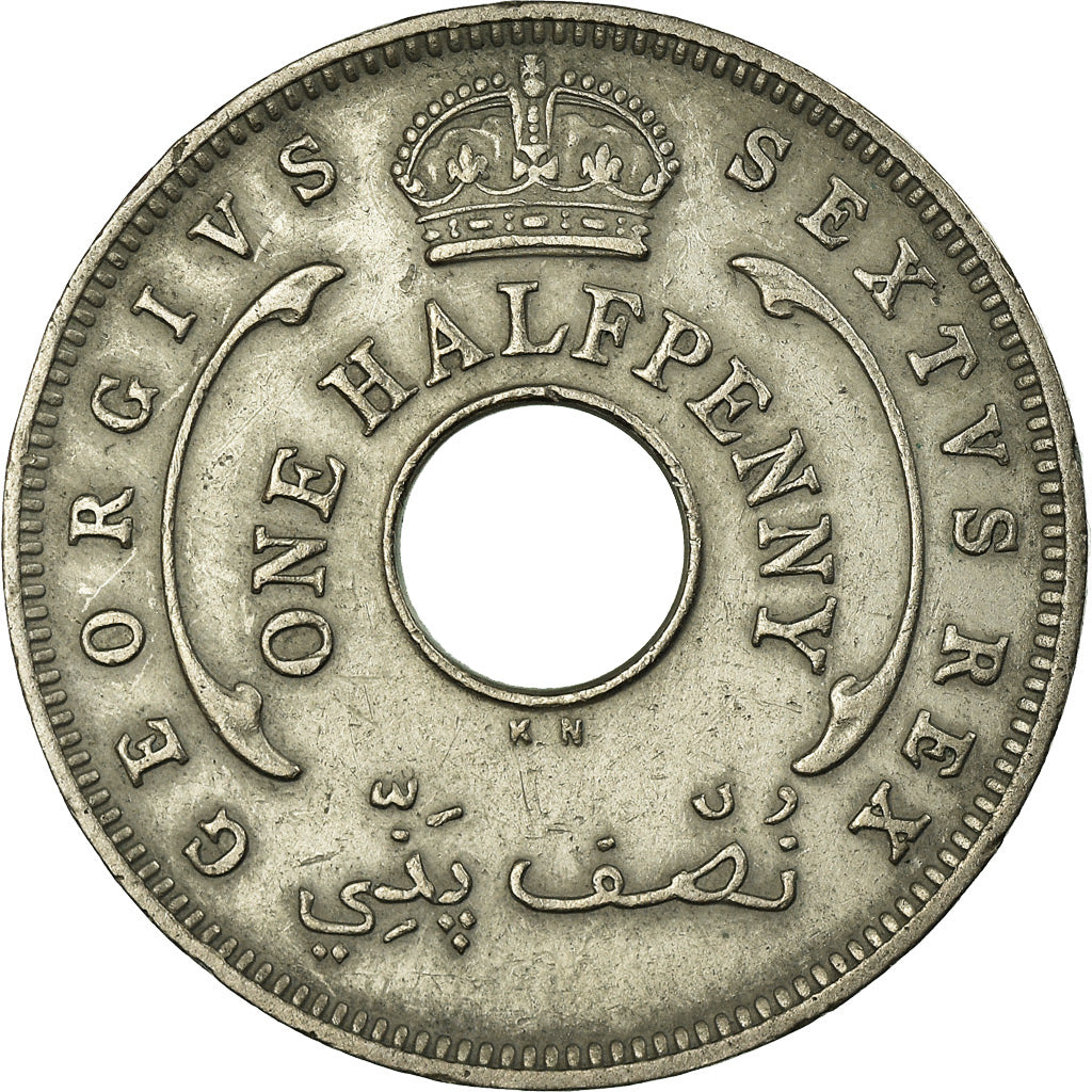 Coin, BRITISH WEST AFRICA, Edward VII, 1/2 Penny, 1949, EF(40-45)