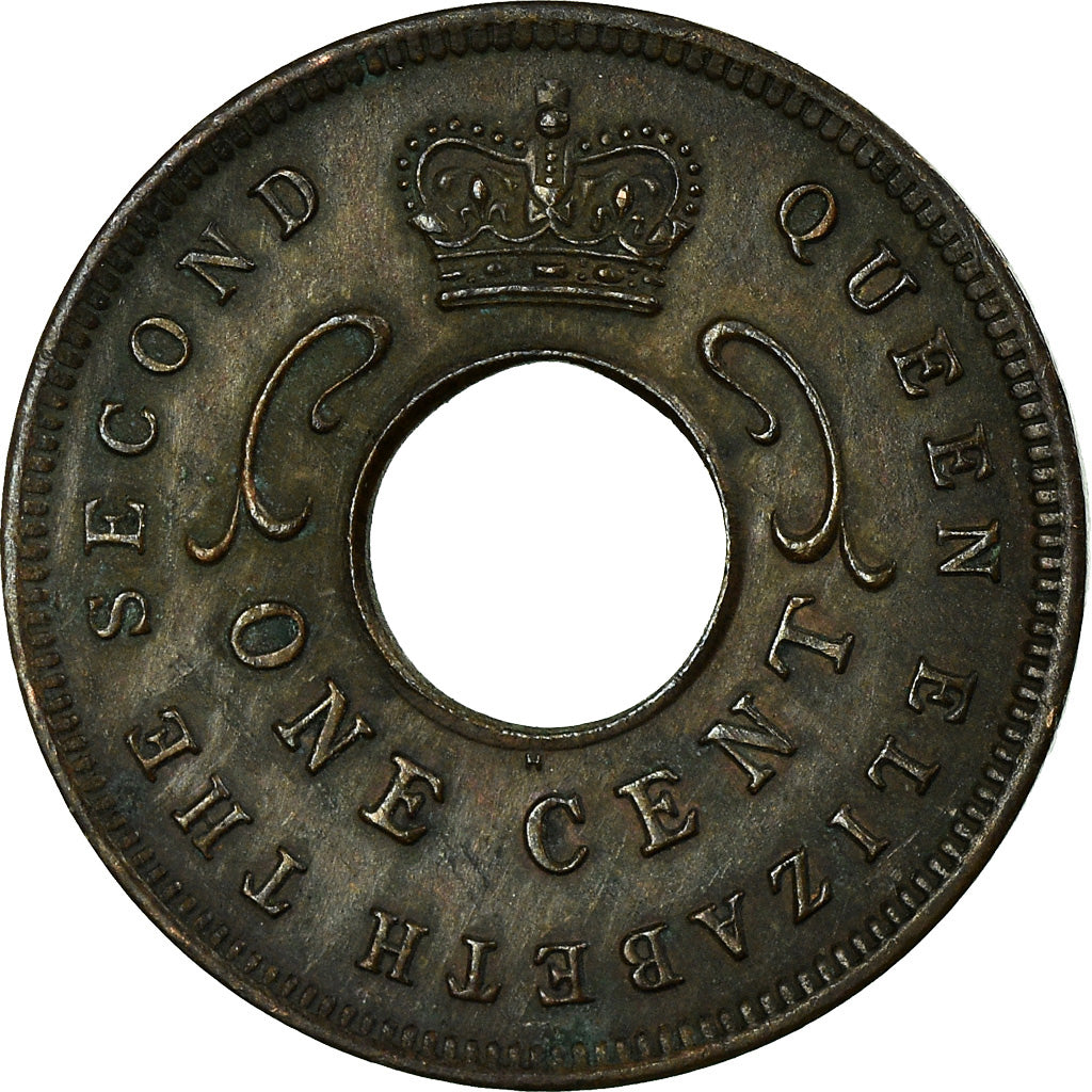 Coin, EAST AFRICA, Elizabeth II, Cent, 1956, EF(40-45), Bronze, KM:35