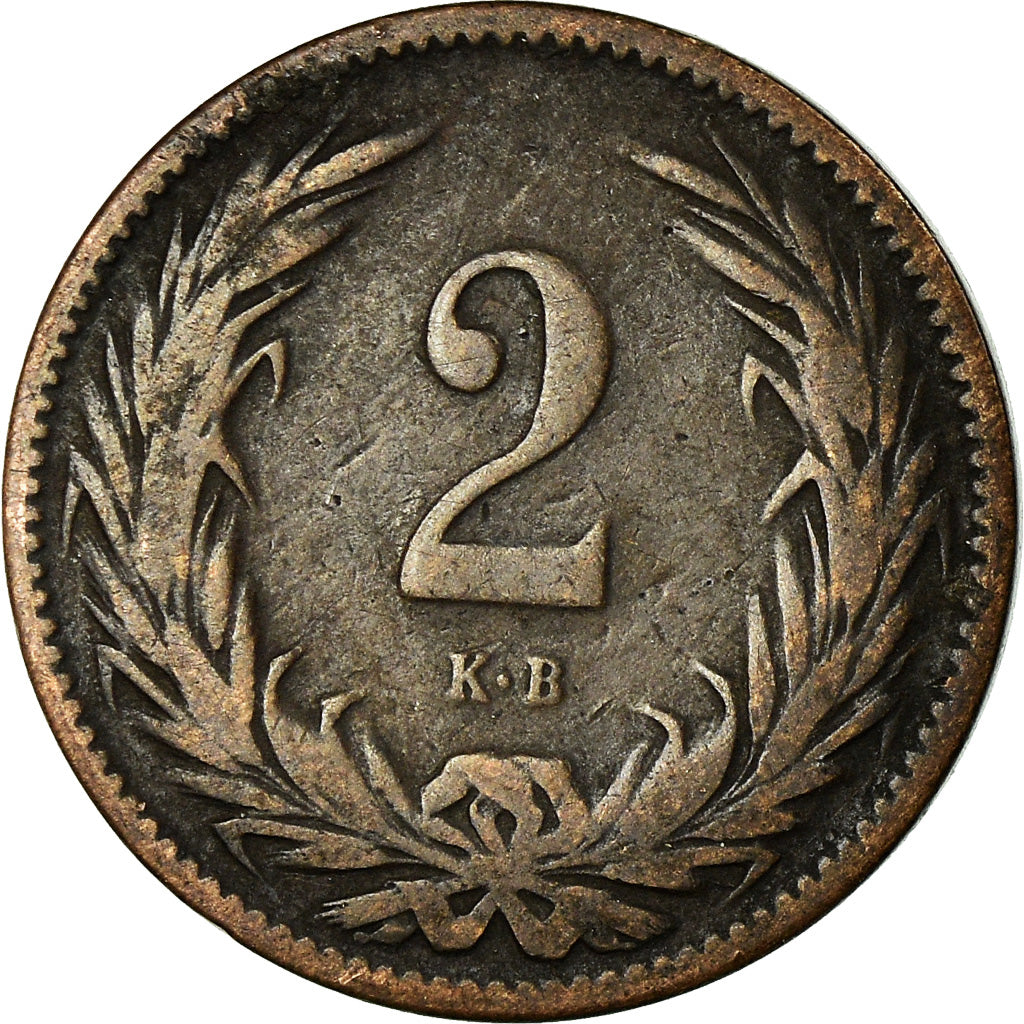 Coin, Hungary, Franz Joseph I, 2 Filler, 1894, Kormoczbanya, VF(30-35), Bronze