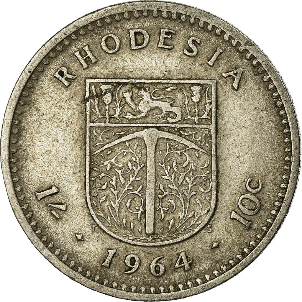 Monnaie, Rhodésie, Elizabeth II, Shilling = 10 Cents, 1964, British Royal Mint