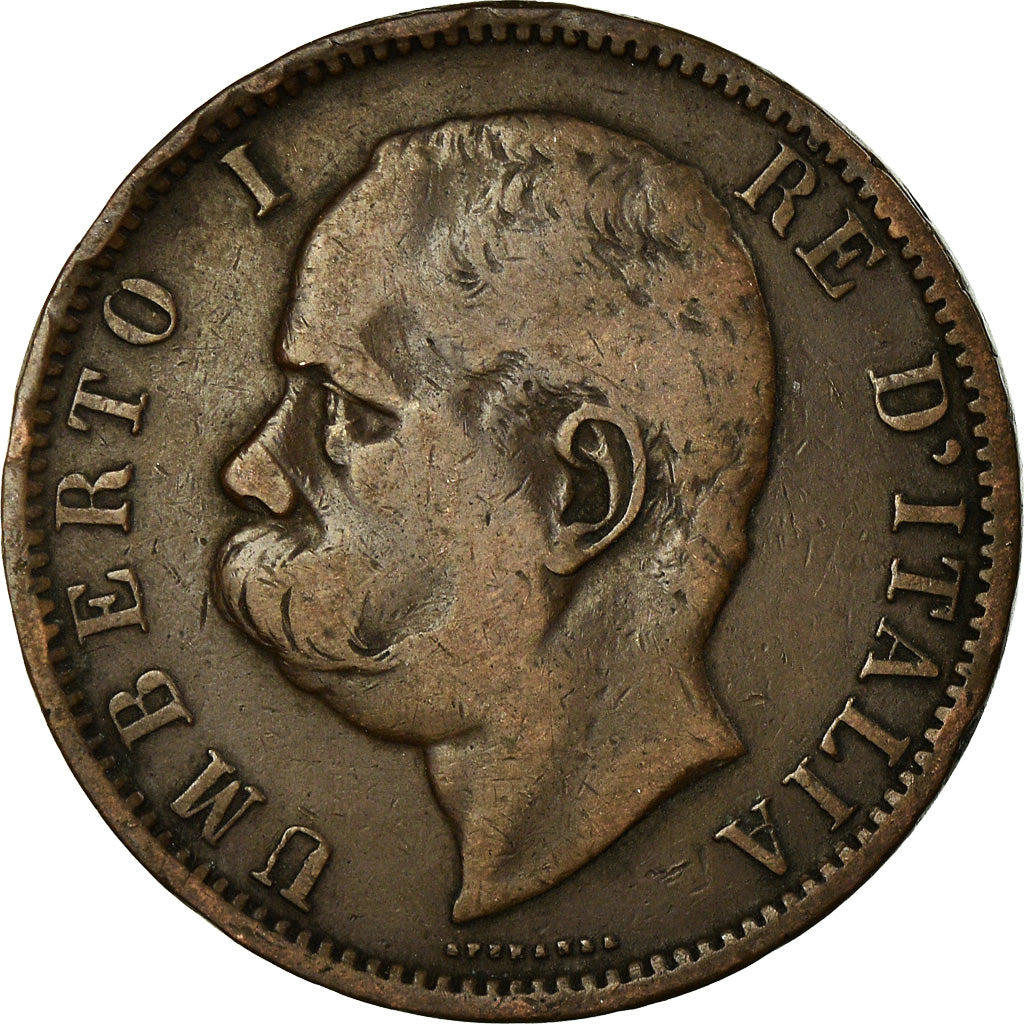 Coin, Italy, Umberto I, 10 Centesimi, 1894, Birmingham, VF(20-25), Copper