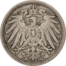 GERMANY - EMPIRE, Wilhelm II, 5 Pfennig, 1902, Stuttgart, EF(40-45), KM 11
