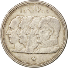 Belgium, 100 Francs, 100 Frank, 1949, EF(40-45), Silver, KM:139.1