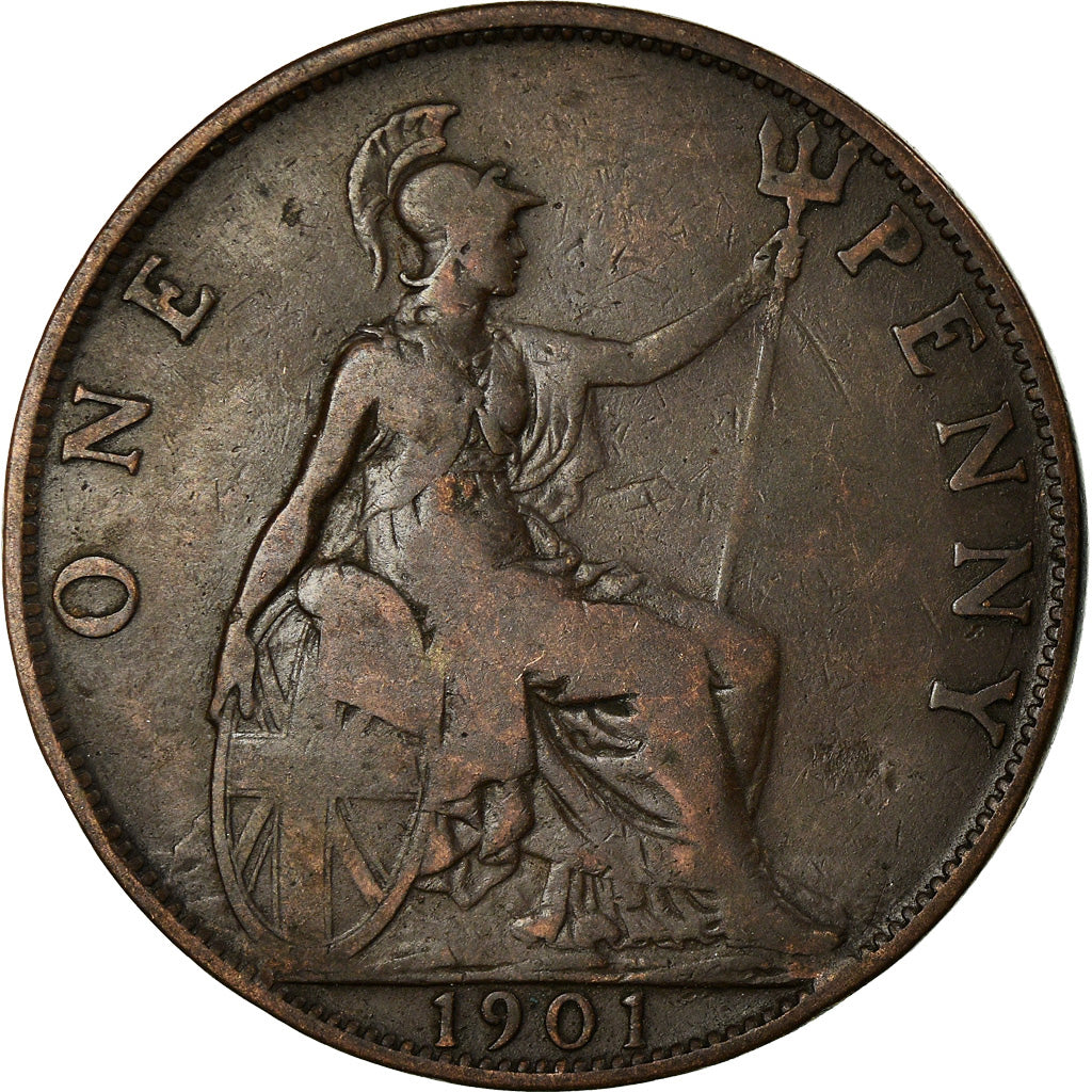 Monnaie, Grande-Bretagne, Victoria, Penny, 1901, TB+, Bronze, KM:790