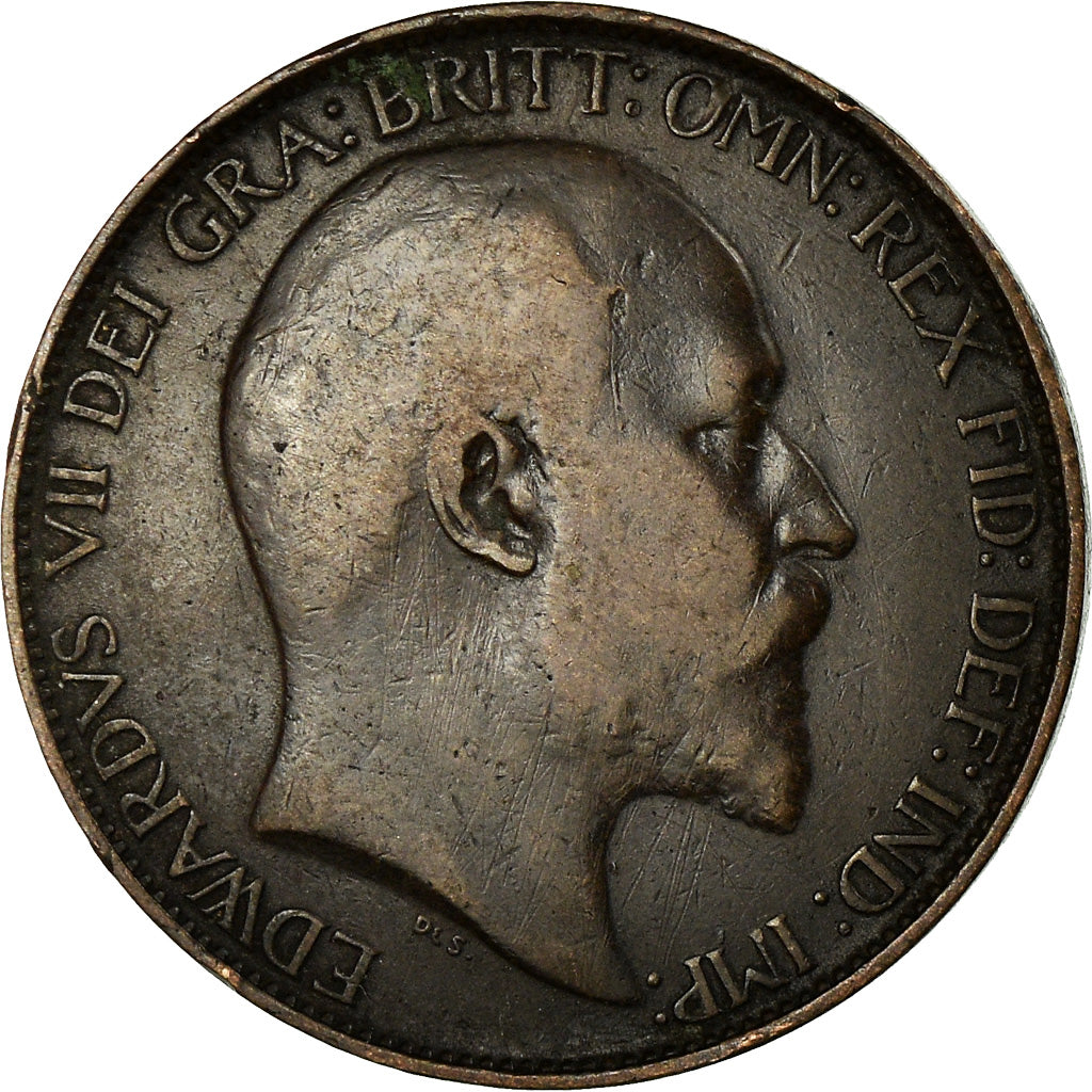 Moneta, Gran Bretagna, Edward VII, 1/2 Penny, 1902, MB+, Bronzo, KM:793.2