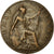 Moneda, Gran Bretaña, George V, 1/2 Penny, 1918, BC+, Bronce, KM:809