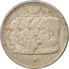 Belgium, 100 Francs, 100 Frank, 1951, EF(40-45), Silver, KM:139.1