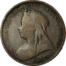 Coin, Great Britain, Victoria, 1/2 Penny, 1897, VF(20-25), Bronze, KM:789