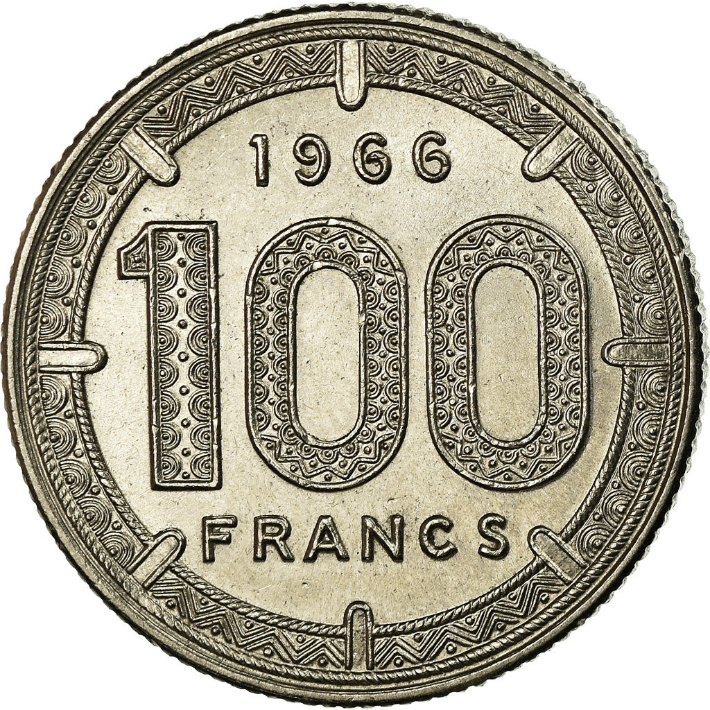 Coin, Cameroon, 100 Francs, 1966, Paris, AU(55-58), Nickel, KM:14