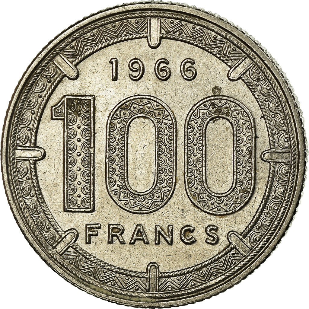 Coin, Cameroon, 100 Francs, 1966, Paris, VF(30-35), Nickel, KM:14