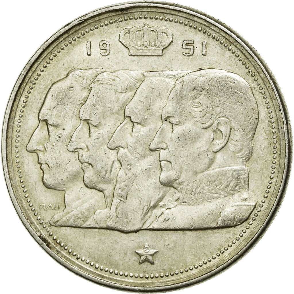 Monnaie, Belgique, 100 Francs, 100 Frank, 1951, TTB+, Argent, KM:139.1