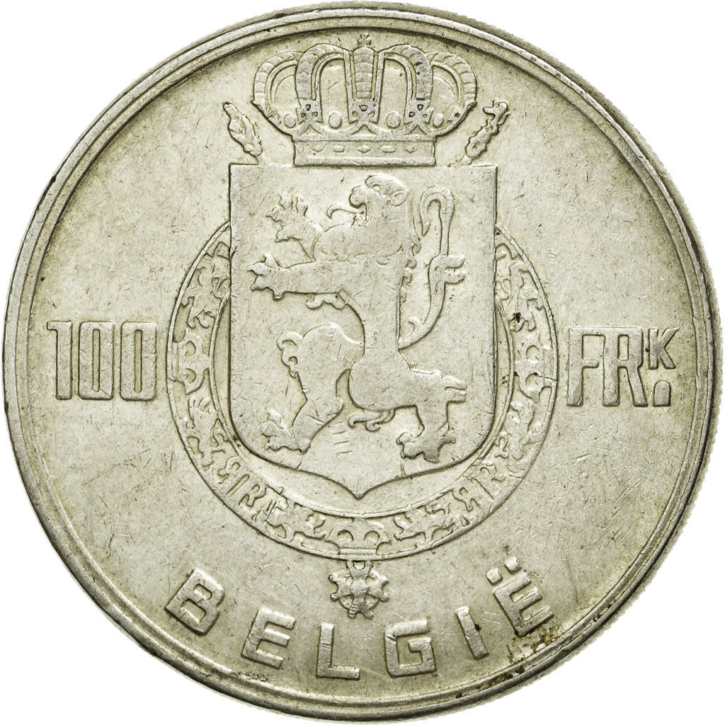 Monnaie, Belgique, 100 Francs, 100 Frank, 1951, TTB+, Argent, KM:139.1