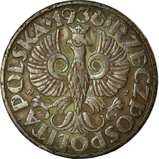 Münze, Polen, 5 Groszy, 1936, Warsaw, S+, Bronze, KM:10a