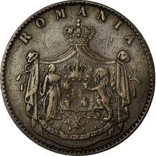 Coin, Romania, Carol I, 5 Bani, 1867, AU(50-53), Copper, KM:3.2