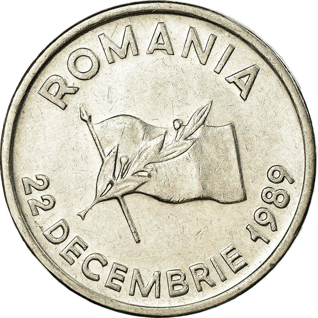 Münze, Rumänien, 10 Lei, 1989, SS, Nickel Clad Steel, KM:108