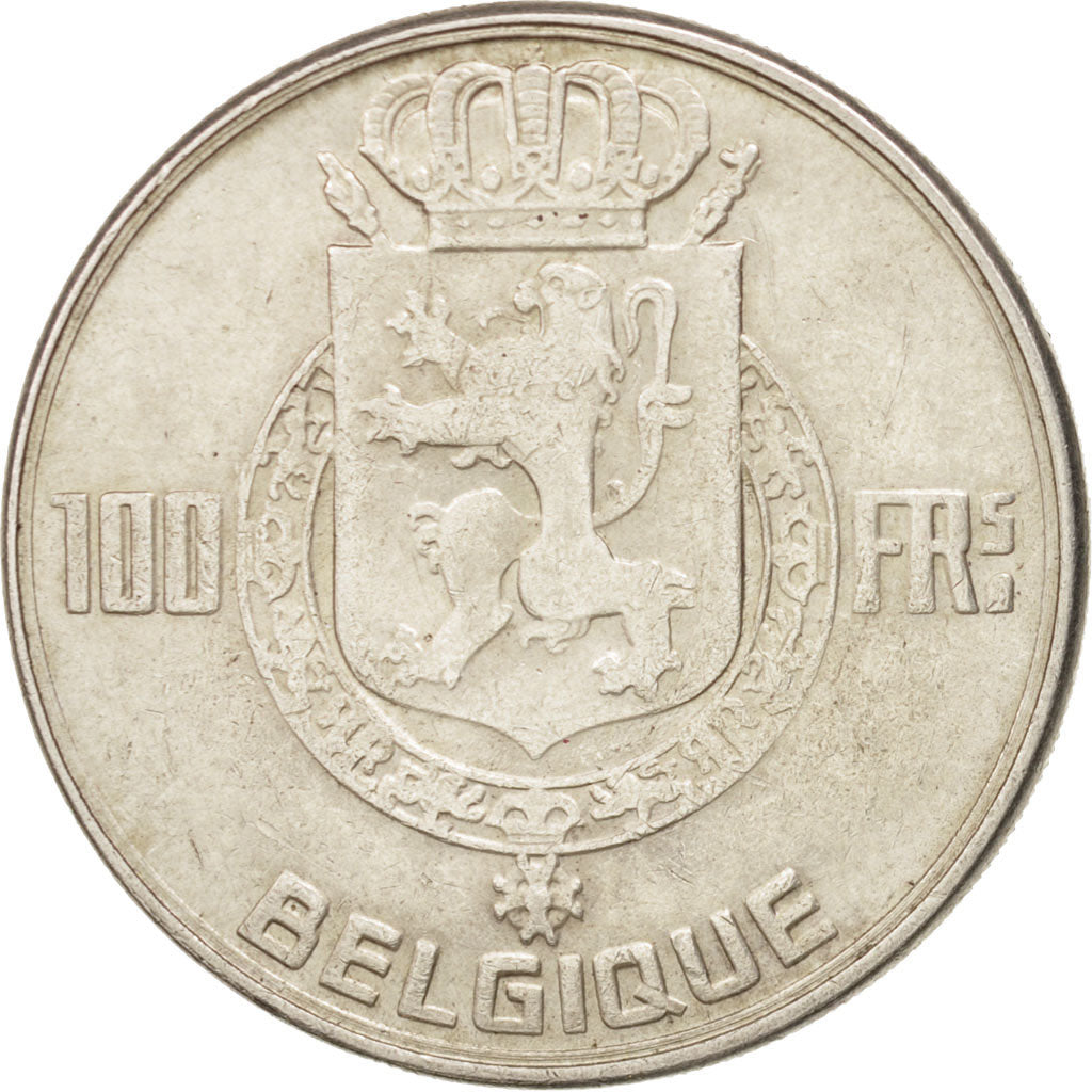 Coin, Belgium, 100 Francs, 100 Frank, 1950, AU(50-53), Silver, KM:138.1