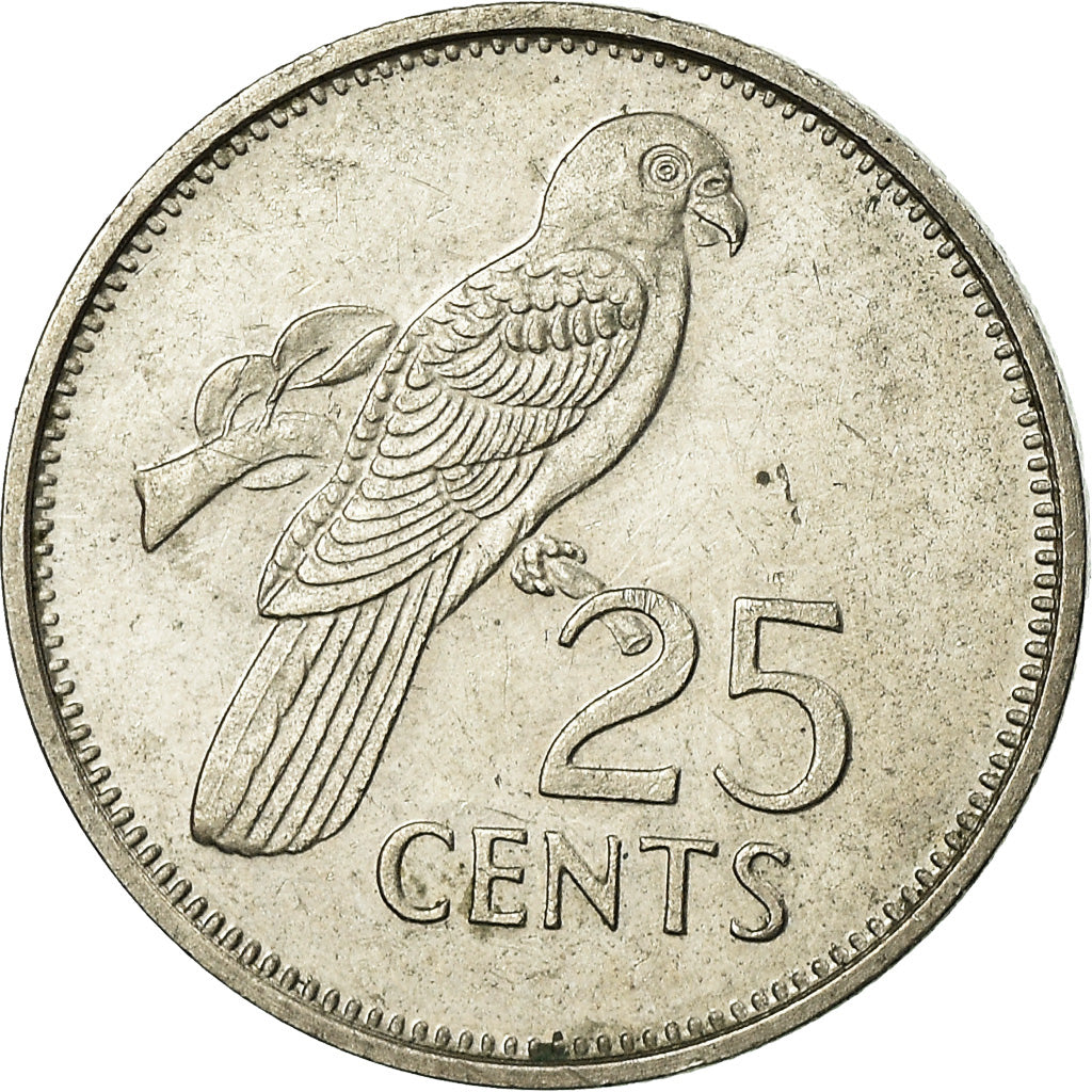 Moneda, Seychelles, 25 Cents, 1989, British Royal Mint, BC+, Cobre - níquel