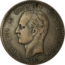 Coin, Greece, George I, 10 Lepta, 1882, VF(30-35), Copper, KM:55
