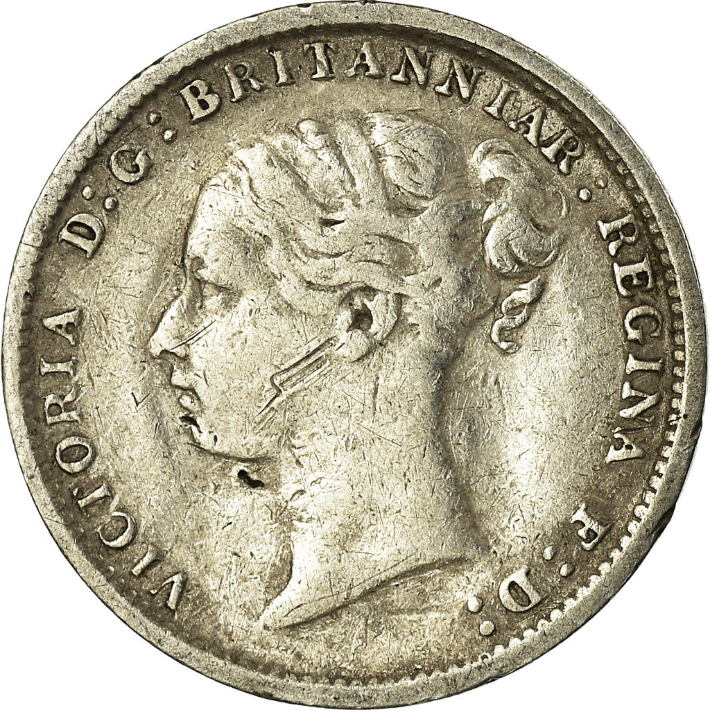 Coin, Great Britain, Victoria, 3 Pence, 1883, VF(30-35), Silver, KM:730