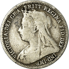 Coin, Great Britain, Victoria, 3 Pence, 1900, VF(20-25), Silver, KM:777