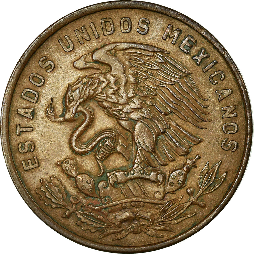 Moneda, México, 20 Centavos, 1964, Mexico City, MBC, Bronce, KM:440