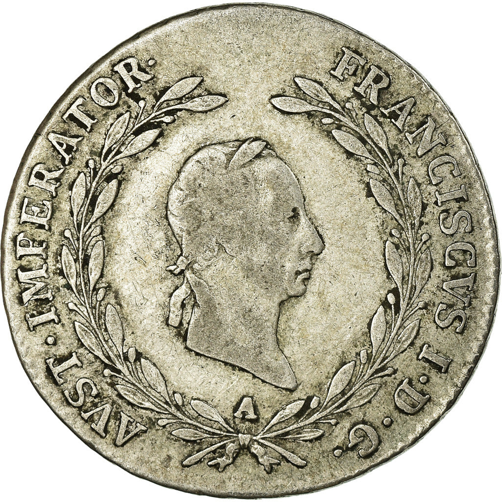 Coin, Austria, Franz II (I), 20 Kreuzer, 1825, VF(20-25), Silver, KM:2144