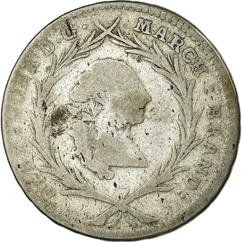 Coin, German States, BRANDENBURG-ANSBACH, Alexander, 20 Kreuzer, 1764, VG(8-10)