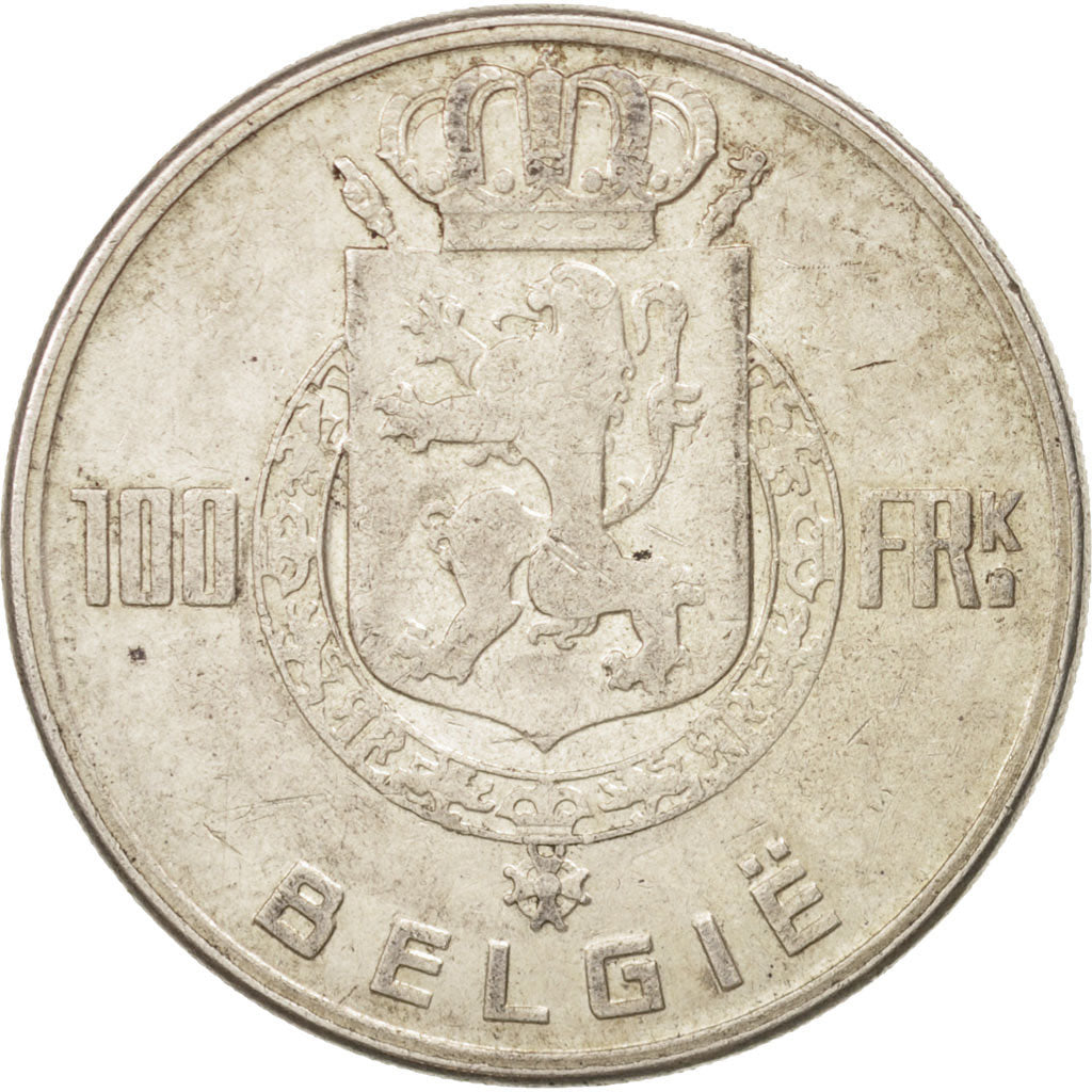 Coin, Belgium, 100 Francs, 100 Frank, 1949, AU(50-53), Silver, KM:139.1