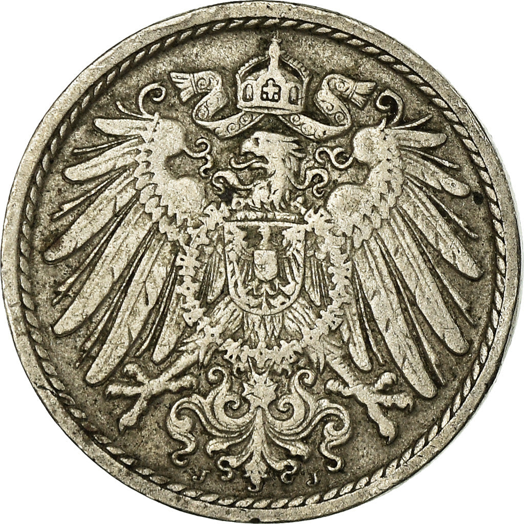 Monnaie, GERMANY - EMPIRE, Wilhelm II, 5 Pfennig, 1906, Hambourg, TTB