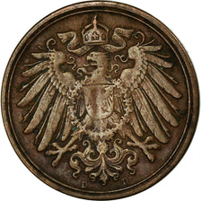 Coin, GERMANY - EMPIRE, Wilhelm II, Pfennig, 1892, Munich, EF(40-45), Copper