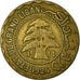 Coin, Lebanon, 2 Piastres, 1924, Paris, VF(30-35), Aluminum-Bronze, KM:1