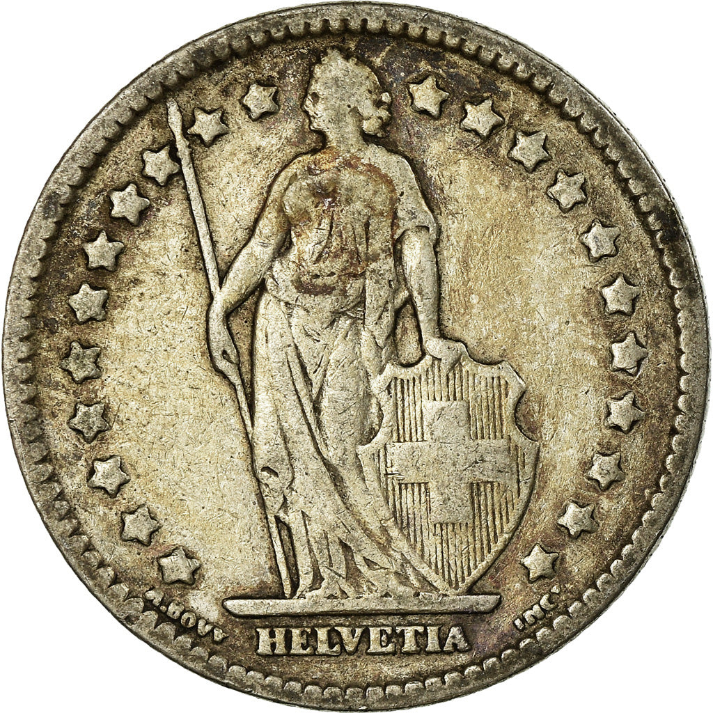 Moneta, Svizzera, Franc, 1912, Bern, MB+, Argento, KM:24